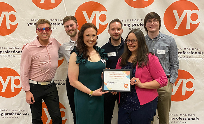 NDIT Team accepting the Young Professionals Award.