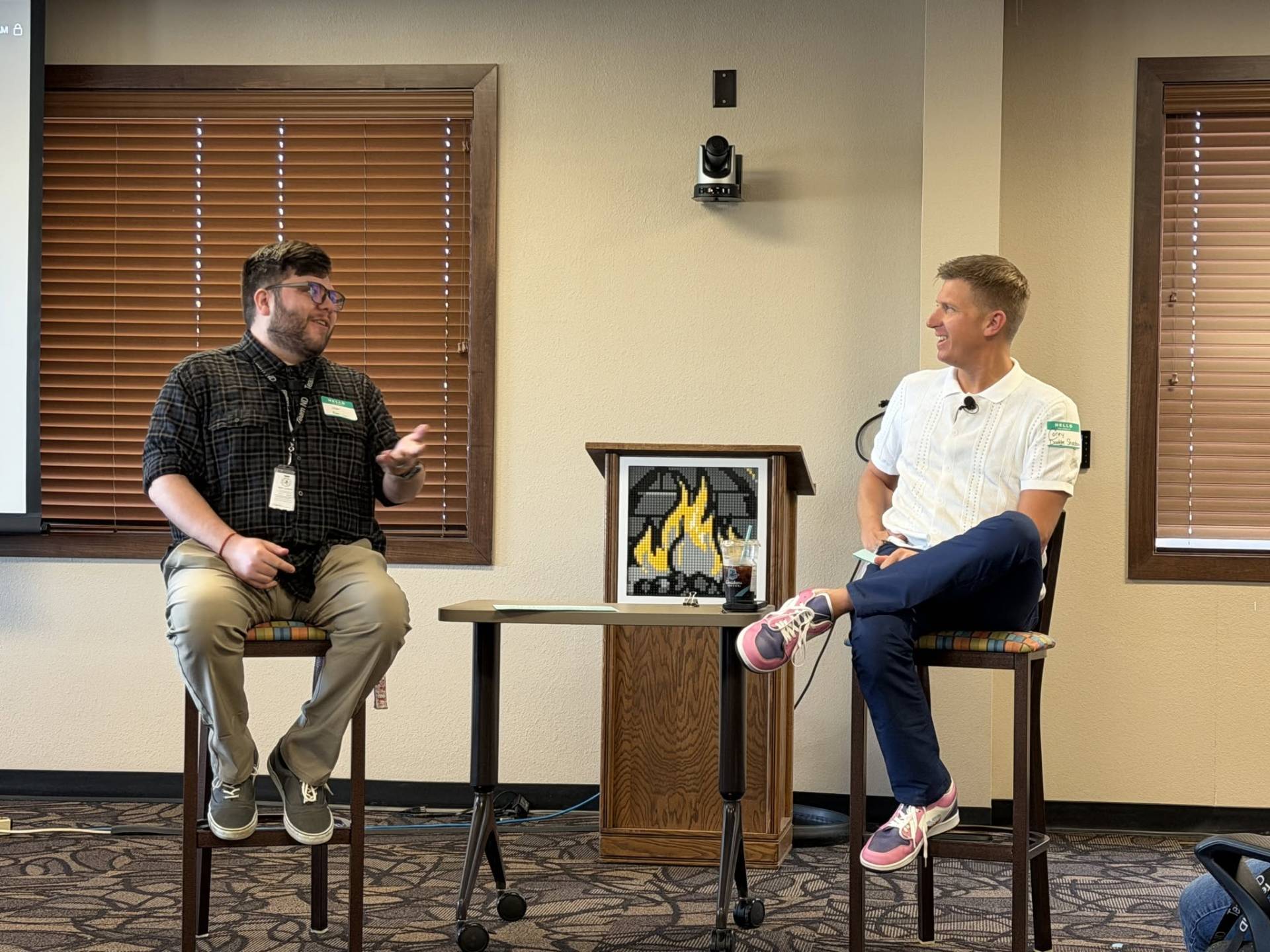 Skyler Lunsford discussing the future of AI with Corey Mock